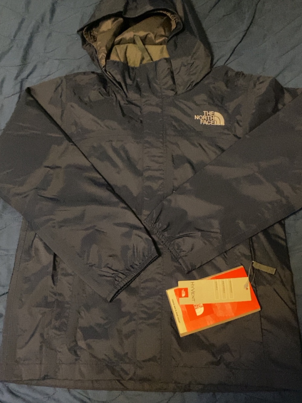 The North Face Navy Hooded Windbreaker Jacket